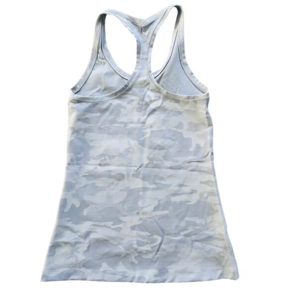 Lululemon Cool Racerback Size 6 Luxtreme Incognito Camo Alpine White Starlight - Picture 4 of 5